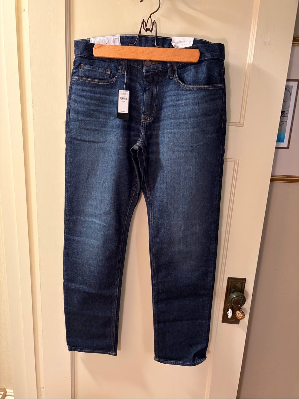 Banana Republic Men's Slim Straight Jeans in Dark Blue Wash 33 x 32